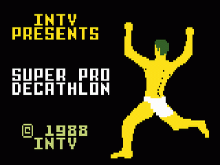 Super Pro Decathlon title screen for Intellivision